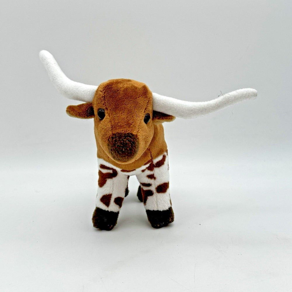 Douglas Cuddle Toys Zeb Texas Longhorn 7" Plush Stuffed Steer Bull Cow
